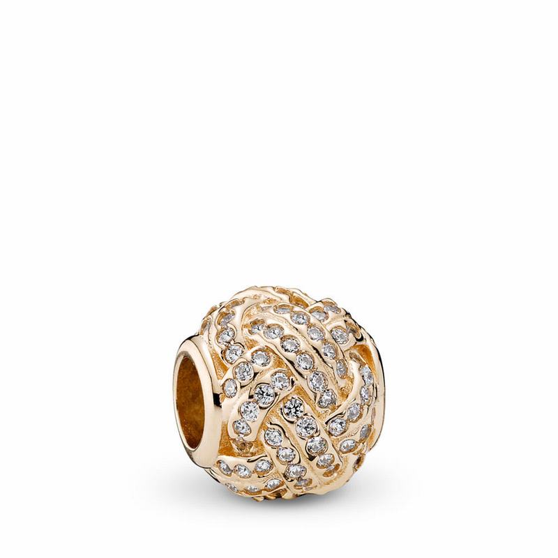 Pandora Sparkling Love Knot Charm Gold Egypt BK0359286